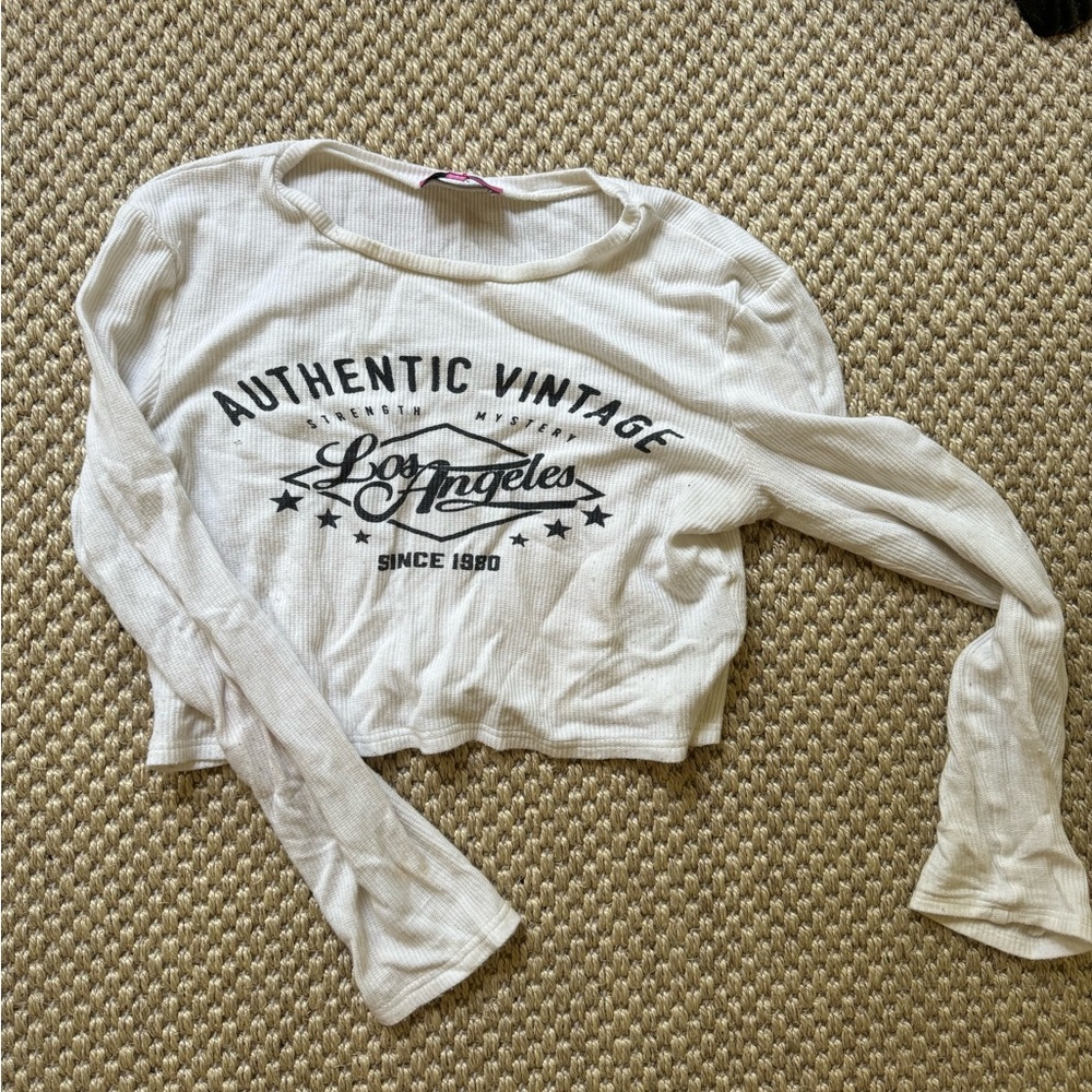 Edikted Waffle long sleeve crop top